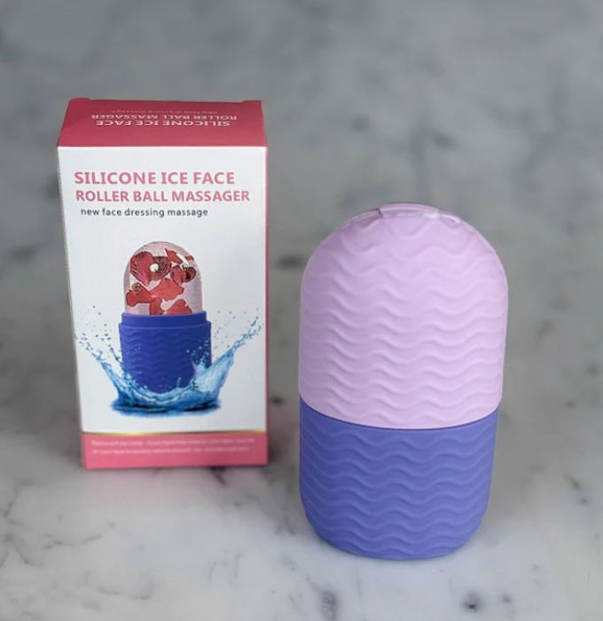 MASAJEADOR FACIAL DE SILICONA RODILLO HIELO