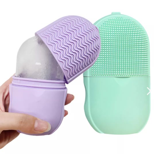 MASAJEADOR FACIAL DE SILICONA RODILLO HIELO