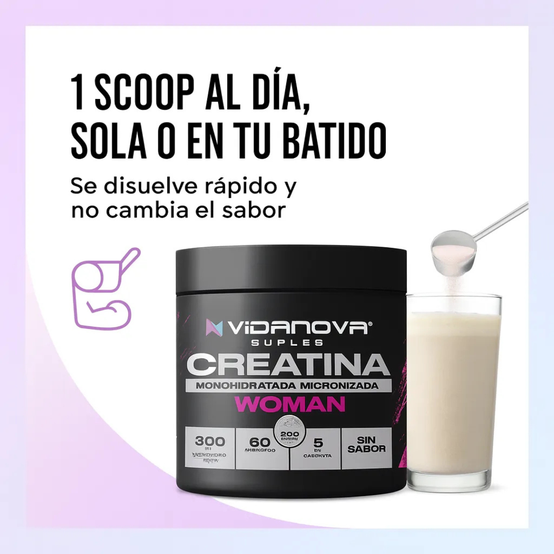 Creatina WOMAN Sin Sabor.